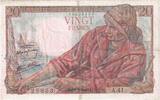 Frankreich 20 Francs Pêcheur, 1942-09-24, A.41, SS -