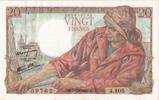 Frankreich 20 Francs Pêcheur, 1943-10-07, J.105, VZ+ -