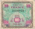 Frankreich 10 Francs Flag/France, SÉRIE 1944, S -