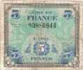 Frankreich 5 Francs Flag/France, SERIE DE 1944, SÉRIE 1944, SGE -