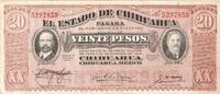 State of Chihuahua 20 Pesos 1914-02-10, VZ -