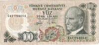 Türkei 100 Lira 1970-01-14, VZ -