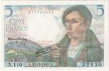 Frankreich 5 Francs Berger, 1943-12-23, N.110, UNZ -