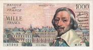 Frankreich 1000 Francs Richelieu, 1954-01-07, M.19, SS -