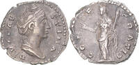 Denarius Münze, Diva Faustina I, Rome, SS, Silber, RIC:382A -
