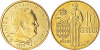 Monaco 10 Centimes Münze, Rainier III, Paris, BU, STGL -