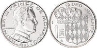 Monaco Franc Münze, Rainier III, Paris, BU, STGL, Nickel, Gadoury:MC149 -