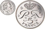 Monaco 5 Francs Münze, Rainier III, Paris, BU, STGL, Nickel -