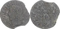 Frankreich Double Tournois Münze, Louis XIII, S, Kupfer, Gadoury:12 -