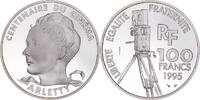 Frankreich 100 Francs Münze, Arletty, Monnaie de Paris, ESSAI, STGL -