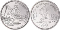 Frankreich 100 Francs Münze, Albertville - Patinage artistique, Monnaie -