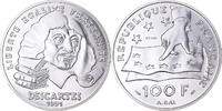 Frankreich 100 Francs Münze, Descartes, Monnaie de Paris, ESSAI, STGL -