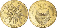 Ruanda 20 Francs Münze, Monnaie de Paris, ESSAI, STGL, Messing, KM:E6 -
