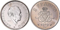 Monaco 2 Francs Münze, Rainier III, Monnaie de Paris, ESSAI, STGL -
