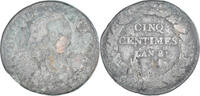 Frankreich 5 Centimes Münze, Dupré, Paris, SGE, Kupfer, Gadoury:126 -