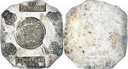 City of Landau 2 Gulden 8 Kreuzer, Klippe Siege Coinage, Silber, SS -