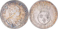 Frankreich 1/4 Ecu Vertugadin Louis XV, Tours, réformé, Silber, S+ -