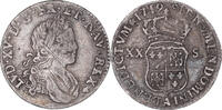 Frankreich 1/6 Écu (XX-S) de France-Navarre Münze, Louis XV, Paris -