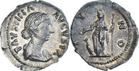 Denarius Münze, Faustina II, Rome, VZ, Silber, RIC:688 -