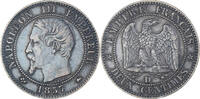 Frankreich 2 Centimes Münze, Napoleon III, Lyon, petit lion, SS -