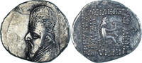 Drachm Münze, Parthia (Kingdom of), Mithradates II, Ekbatana, SS+ -