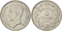 Belgien 5 Francs, 5 Frank Münze, SS, Nickel, KM:98 -