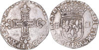Frankreich 1/4 Ecu à la croix fleurdelisée Münze, Louis XIII -