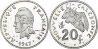 Neukaledonien 20 Francs Münze, Monnaie de Paris, ESSAI, STGL, Nickel -