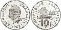 Neukaledonien 10 Francs Münze, Monnaie de Paris, ESSAI, STGL, Nickel -