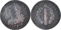 Frankreich 6 Deniers Münze, Louis XVI, 6 deniers français, Strasbourg, S+ -