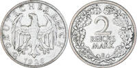 Deutschland, Weimarer Republik 2 Mark Münze, Muldenhütten, SS+, Silber -