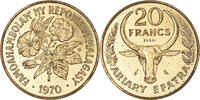 Madagascar 20 Francs Münze, Monnaie de Paris, ESSAI, STGL -