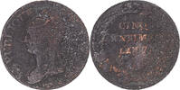Frankreich 5 Centimes Münze, Dupré, Paris, Refrappage du Décime, S -