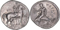 Nomos Münze, Calabria, Tarentum, SS+, Silber, HN Italy:657 -