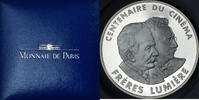 Frankreich 100 Francs Münze, Frères Lumière, Monnaie de Paris, BE -