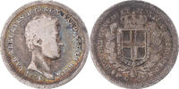 Italien Staaten 25 Centesimi Münze, SARDINIA, Carlo Alberto, Torino, S -