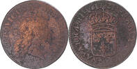 Frankreich 1/2 Sol au buste enfantin Münze, Louis XV, Paris, S, Kupfer -