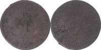Frankreich 2 Sols Münze, Louis XV, Bourges, S+, Billon, KM:500.24 -