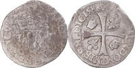 Frankreich Douzain aux deux H Münze, Henri III, Rouen, S, Billon -