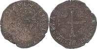 Frankreich Douzain aux deux H Münze, Henri III, Lyon, S, Billon, Gadoury:467 -