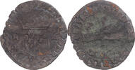 Frankreich Douzain aux deux H Münze, Henri III, Toulouse, S, Billon -