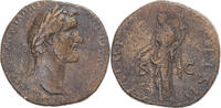 Sesterz Münze, Antoninus Pius, Rome, S+, Bronze, RIC:519c -