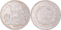 French Indochina Piastre 1907 A Münze, FRENCH INDO-CHINA, Paris, VZ, Silber, KM:5a.1