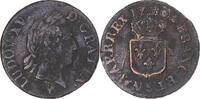 Frankreich Liard à la Vieille Tête Münze, Louis XV, Reims, S+ -