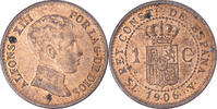 Spanien Centimo Münze, Alfonso XIII, Madrid, VZ, Bronze, KM:726 -