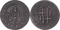 Spanien 4 Quartos Münze, BARCELONA, Joseph (Jose) Napolean, Barcelona -