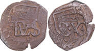 Spanien 8 Maravedis Münze, Philip III, Ingenio, COB, countermarked, SS -