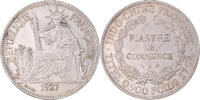 French Indochina Piastre 1927 A Münze, FRENCH INDO-CHINA, Paris, SS+, Silber, KM:5a.1
