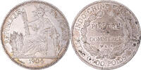 French Indochina Piastre 1904 A Münze, FRENCH INDO-CHINA, Paris, SS+, Silber, KM:5a.1