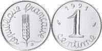 Frankreich Centime Münze, Épi, Monnaie de Paris, BU, STGL, Stainless -